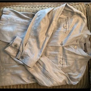Chico’s Metallic Military Jacket